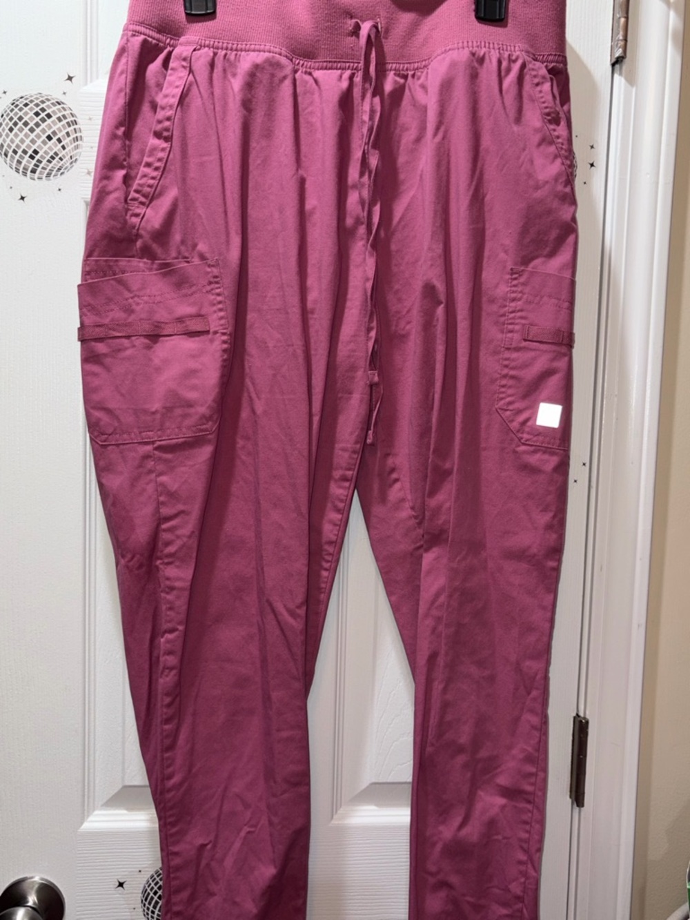 Butter-Soft V-Neck scrub set- Raspberry - Picture 3 of 6